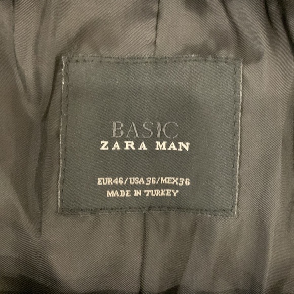 ZARA MAN NAVY WITH MICRO PINSTRIPES - 36R SLIM FIT - Picture 8 of 9